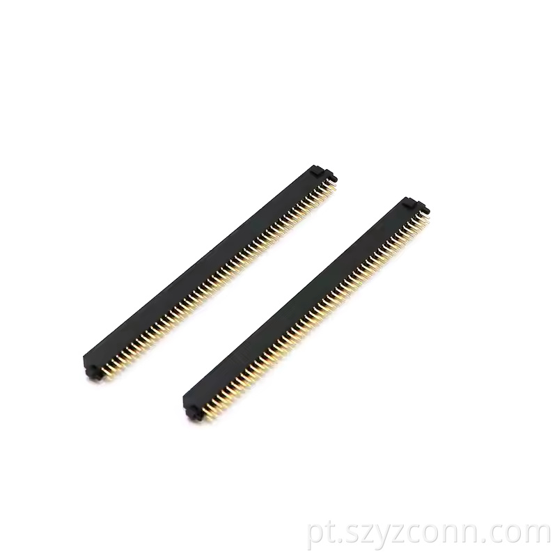 1.27mm Pitch Female Header Dual Row DIP With Outside Post H4.3mm 23P-250P (2)
